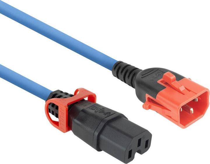 Produktbild Powercord C14 IEC Lock+ Dual Locking - C15 IEC Lock+ blue 2 m, PC3874