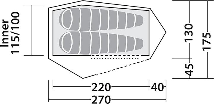Produktbild Robens Cress 2 Pro (Kuppelzelt, 2.30 kg, 2 Personen)