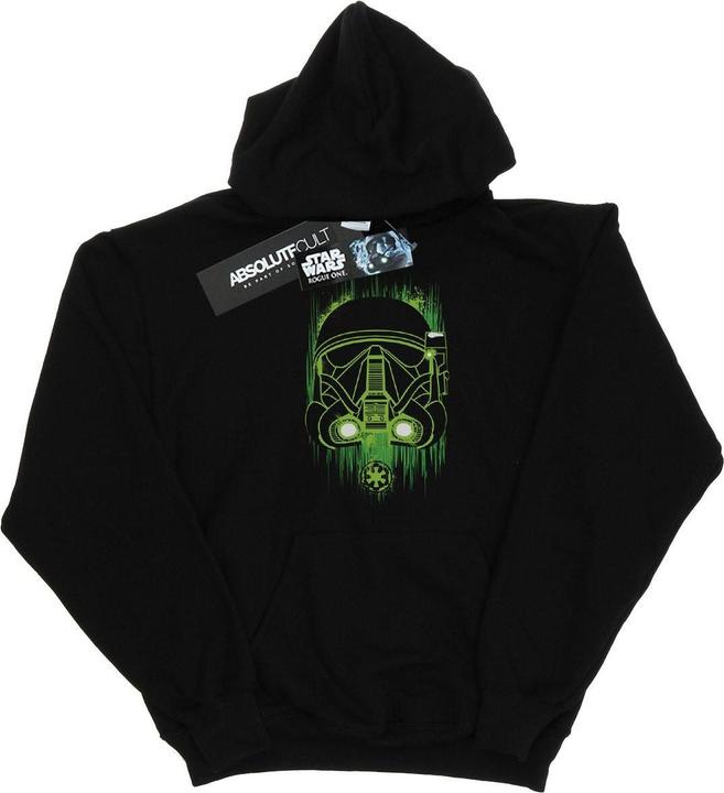 Actual product image Star Wars Boys Rogue One Death Trooper Green Helmet Hoodie (152, 158)