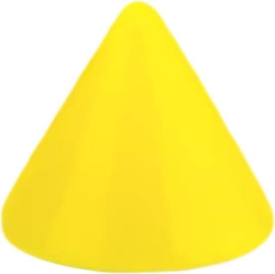 Actual product image Star Piercing Cone neon yellow (without brass, Acrylic)