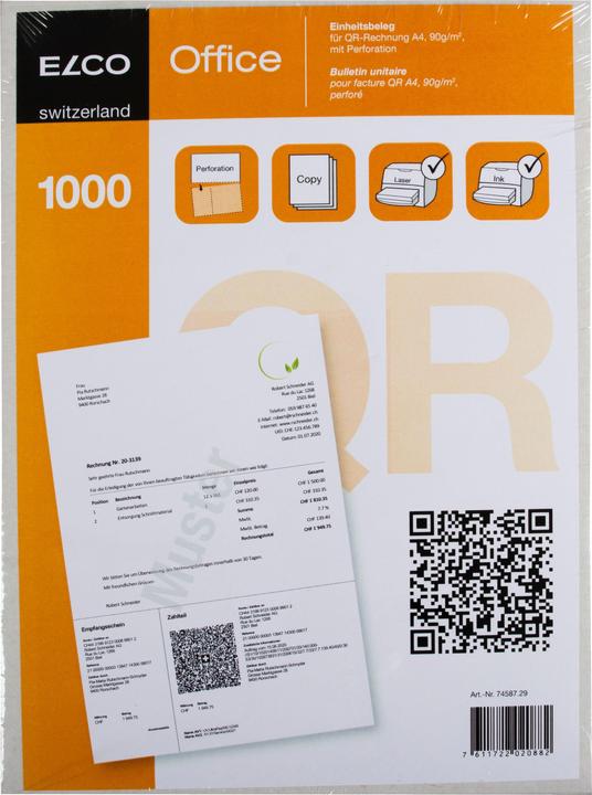 Elco Modulo di fatturazione per le fatture QR (1000 x)