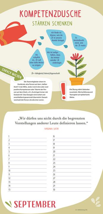Produktbild Immerwährender Teamkalender. Für ein gutes Miteinander