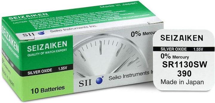 Image du produit Seiko 390 / SR1130SW - 10 piles boutons (10 pcs, SR54, 80 mAh)