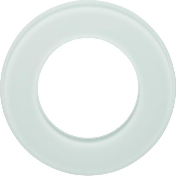 Berker, Zubehör Schalterprogramm, Glasrahmen 1fach Serie 109109 Glas polarweiss