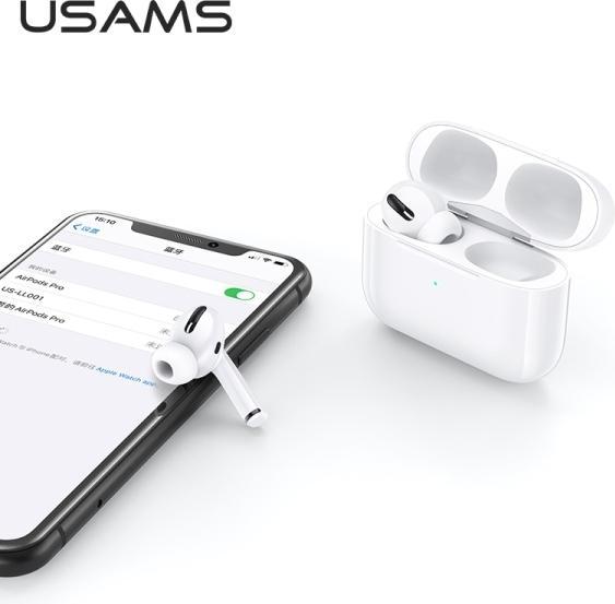 Actual product image Usams Słuchawki Bluetooth 5.0 TWS YS series bezprzewodowe biały/white BHUYS01 (ANC, 3 h, Wireless)