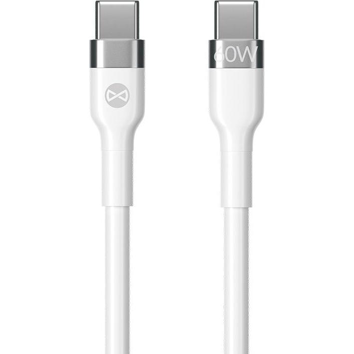 Thumbnail - Forever Flexibles Kabel USB-C - USB-C 1,0 m 60W weiss (1 m, USB 1.0), USB Kabel
