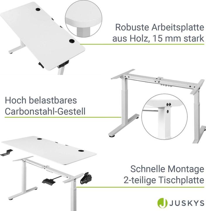 Image du produit Juskys Bureau réglable en hauteur