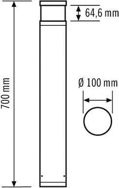 Produktbild Esylux LEDPollerleuchte3000Kanthrazit (530 lm, IP65)