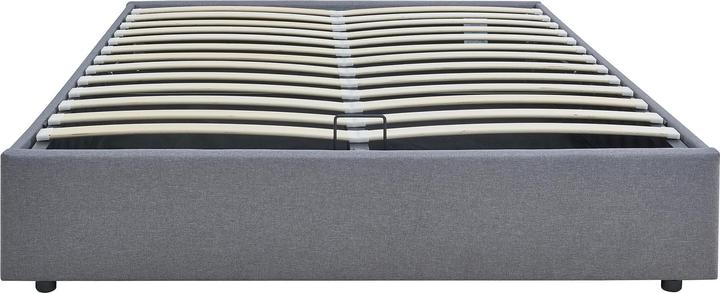 Actual product image En.Casa Polsterbett Nola 140x200 cm Leinen Grau (140 x 200)