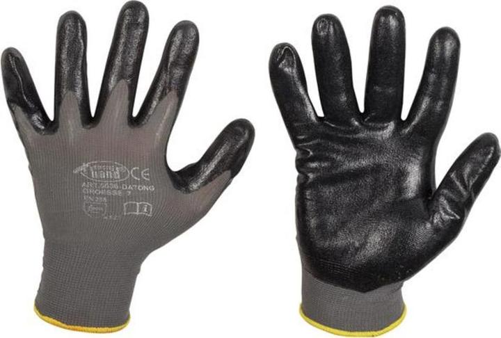 Actual product image Feldtmann Fine knitted glove Datong nitrile, size 8, grey (8)