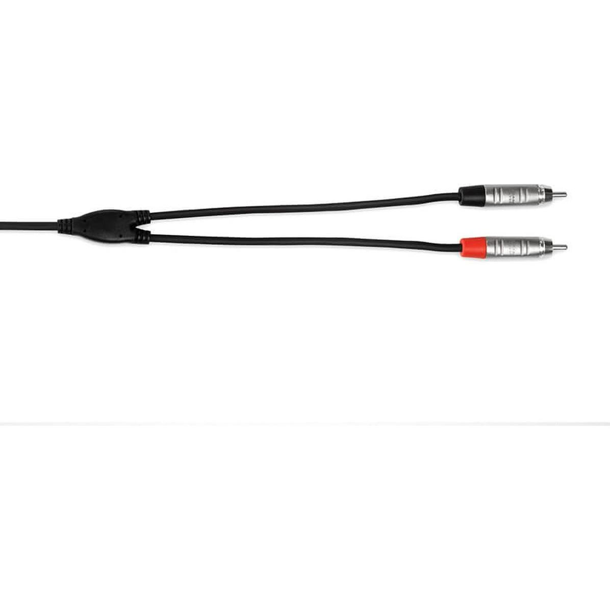 No Name Hosa - Kabel PRO TRS 3.5mm - 2 x RCA 1.8m (1.80 m, Connettore da 3,5 mm (AUX)), Cavo audio