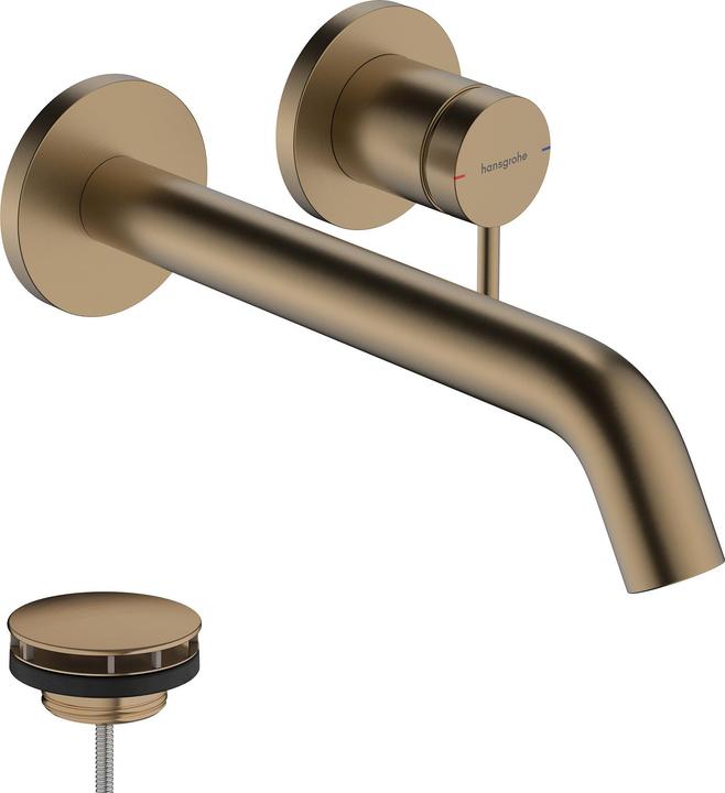 hansgrohe Tecturis S Mitigeur monocommandé pour lavabo encastré pour montage mural, saillie 225 mm