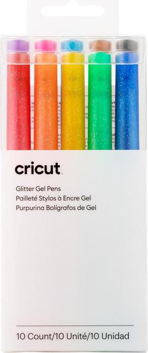 Cricut Glitter Gelpennen 10-pak Regenboog + Roze Bruin Zwart (P)