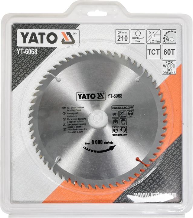 Immagine prodotto Yato LAMA TCT PER LEGNO 210X60X30 MM
