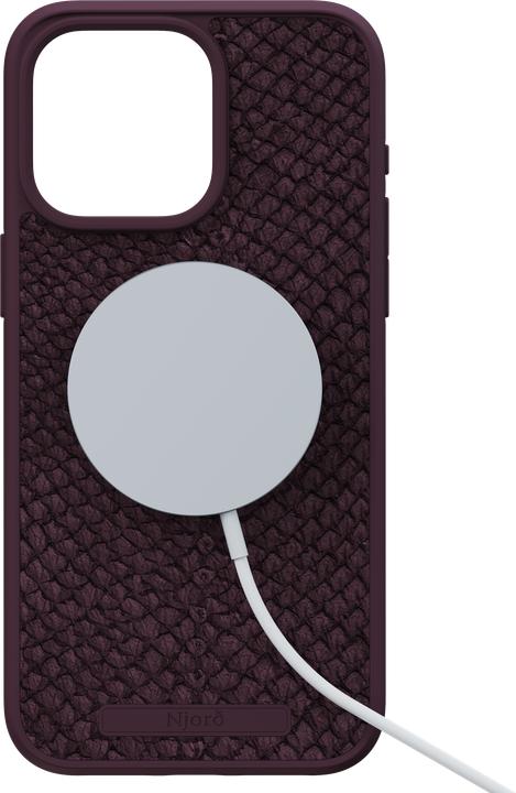 Actual product image Njord Salmon Leather Magsafe Case for iPhone 15 Pro Max, Rust (Apple iPhone 15 Pro Max)