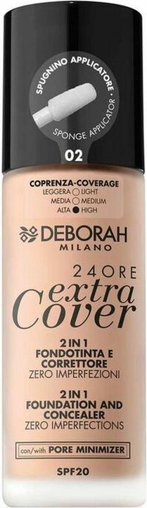 Immagine prodotto Deborah Milano 24Ore Extra Cover Fond de Teint & Concealer n. 02 (02)