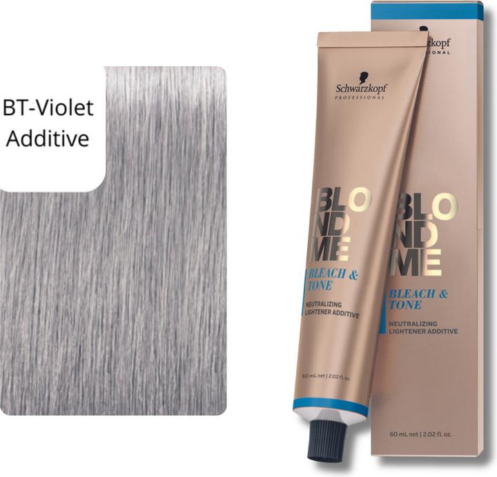 Actual product image Schwarzkopf Professional Schwarzkopf BLONDME Bond Maintaining Hair Colour for Blondes - Toning, Lightening, Highlighting (BT-Violet Additive)
