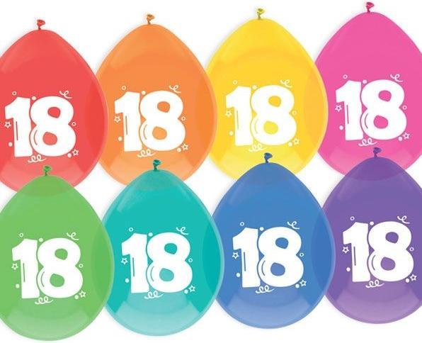 Produktbild Unique Luftballons 8er Pack Zahl 9 (8 x)