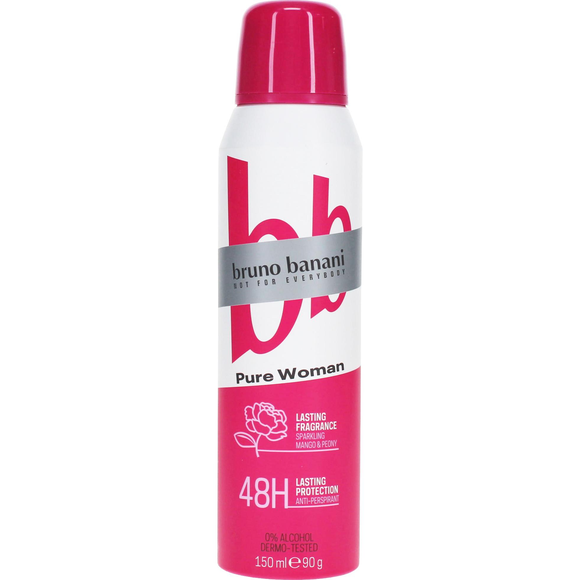 Bruno Banani Donna Rosa Deodorante, Pura (Getto Vaporizzato, 150 Ml)