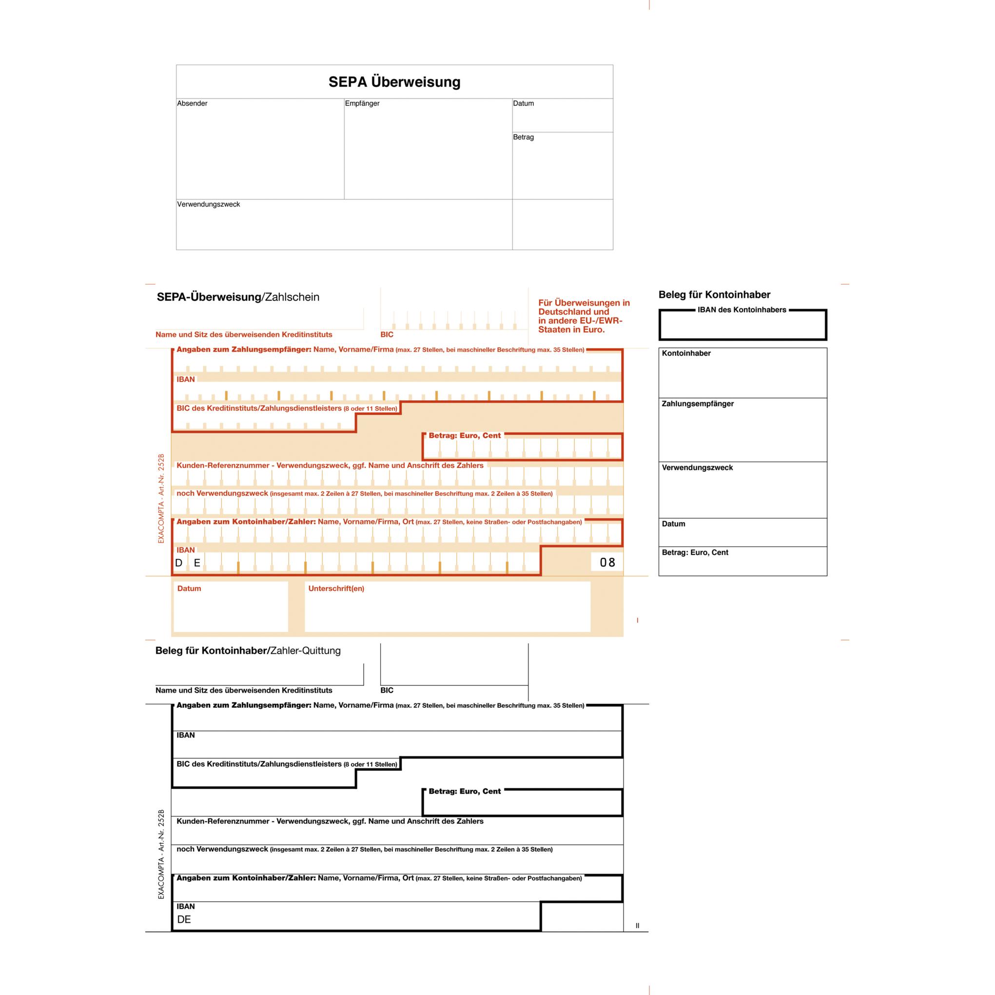 Exacompta, Formular, Selbstdurchschreibeformulare (150 x)