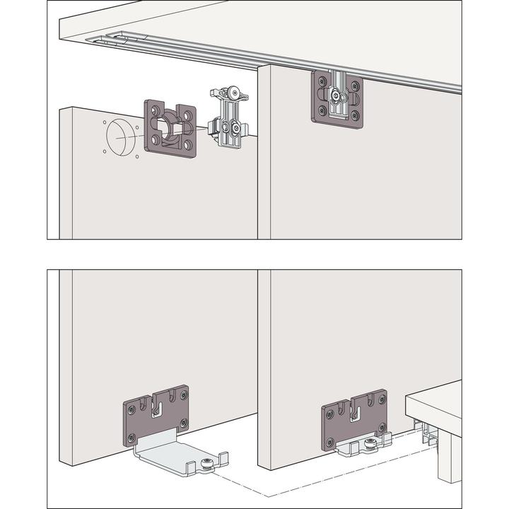 Image du produit HAWA Garn. HAWA-CLIPO 26 H MS, pour 3 portes