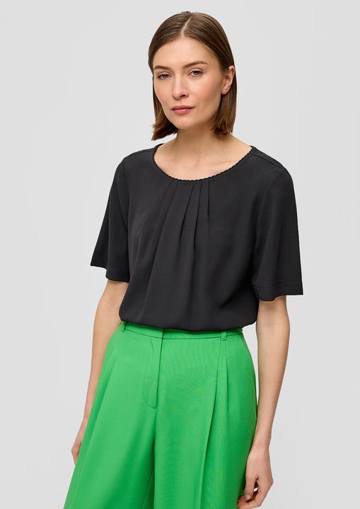 Actual product image S.Oliver Bluse Kurzarmbluse mit Rundhalsausschnitt (34)