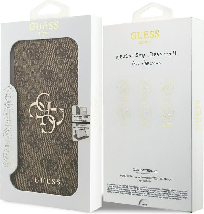 Produktbild Guess - Book 4G - iPhone 17 Pro Max - Brown (Apple iPhone 17 Pro Max)