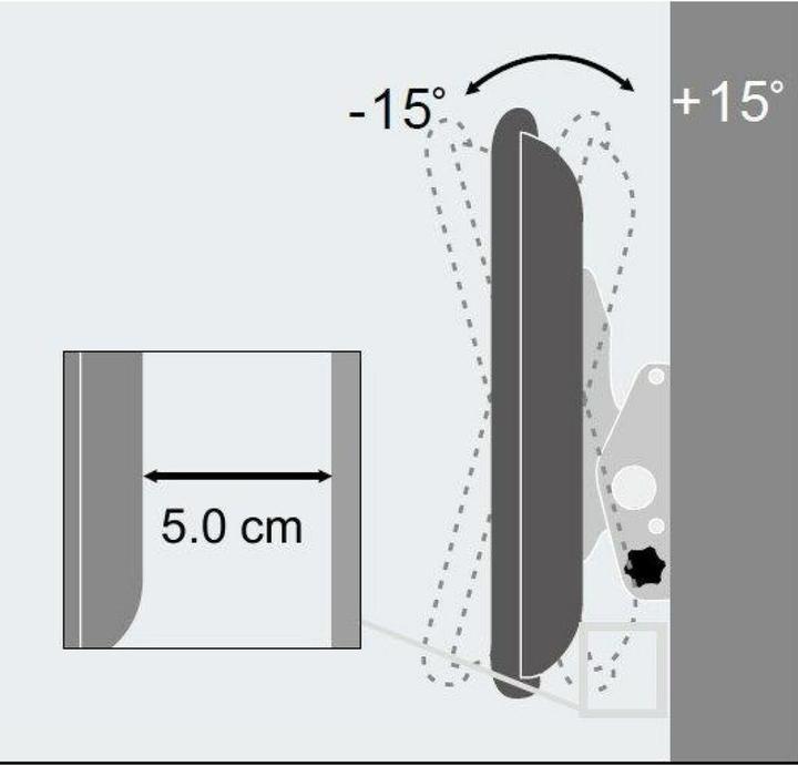 Image du produit Techly MOTION LED300 - Kit de fixation (support mural basculant) - pour écran plat - (Mur, 60 kg, 40" - 65")