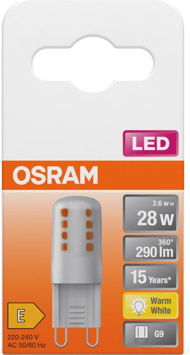 Productafbeelding Osram LED PIN G9 28 2,6 W/2700 K G9 (G9, 2.60 W, 290 lm, 1 x, E)