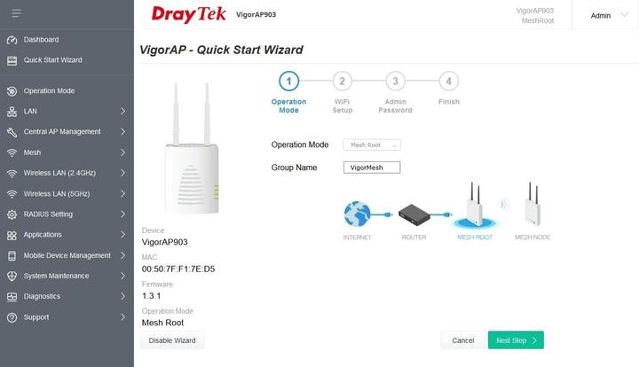 Produktbild Draytek VigorAP 903 (867 Mbit/s)