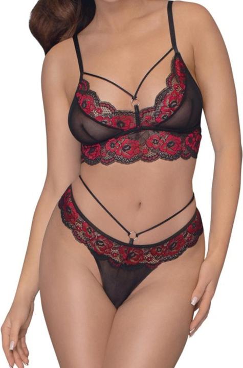 Produktbild Cottelli Collection BH Set schwarz/rot (L)
