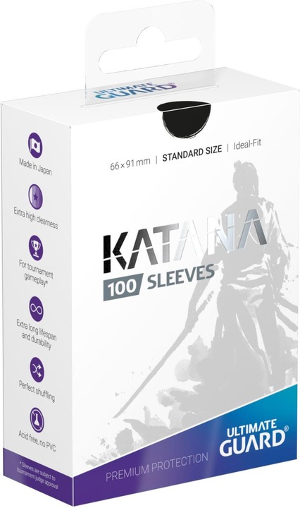 Ultimate Guard Card Sleeve Katana Sleeves Standard Size Black 100