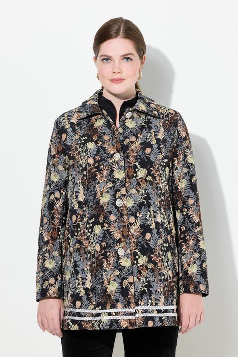 Immagine prodotto Ulla Popken Giacca con jacquard, collo da camicia e bottoni decorativi (54)