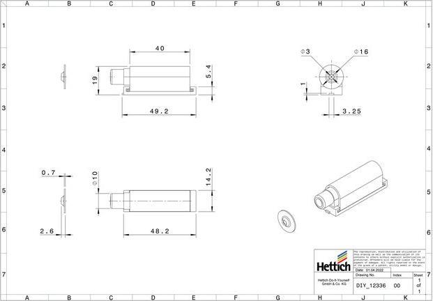 Produktbild Hettich Push to open Türöffner
