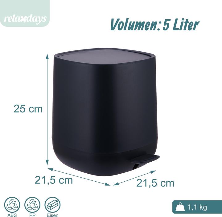 Produktbild Relaxdays Bad-Mülleimer (5 l)