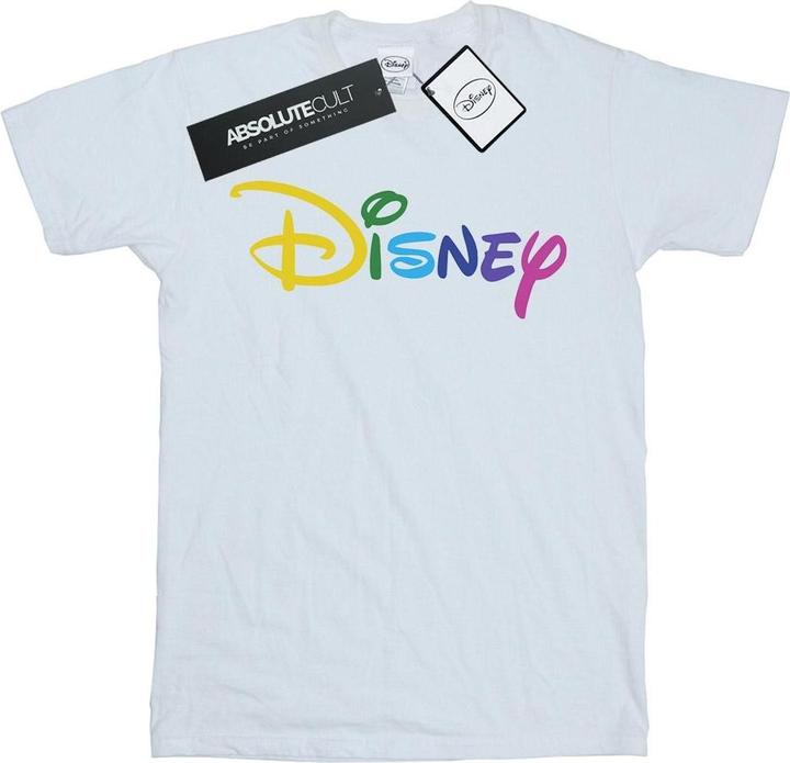 Actual product image Disney Womens/Ladies Colour Logo Cotton Boyfriend T-Shirt (L)
