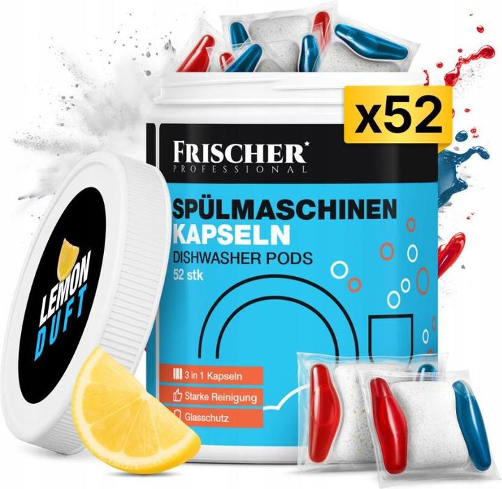 Frischer 3-in-1-Kapseln für Geschirrspüler 52 Stück (Pillole)