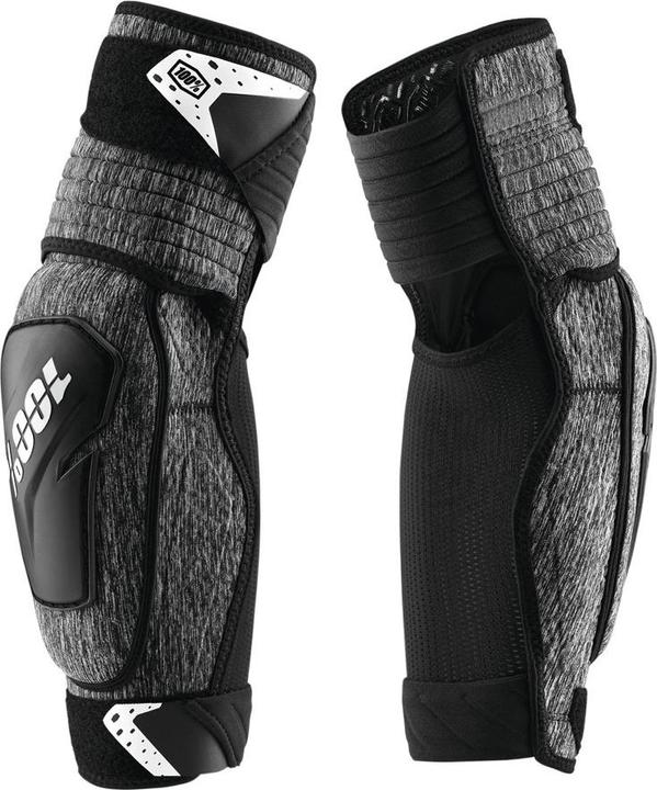 Produktbild 100% PROTECCIONES Fortis Elbow Guards Heather Grey/Black-S/M Ellenbogenschützer, Schwarz, ESTANDAR (S/M, Ellbogenschoner, Einzelstück)