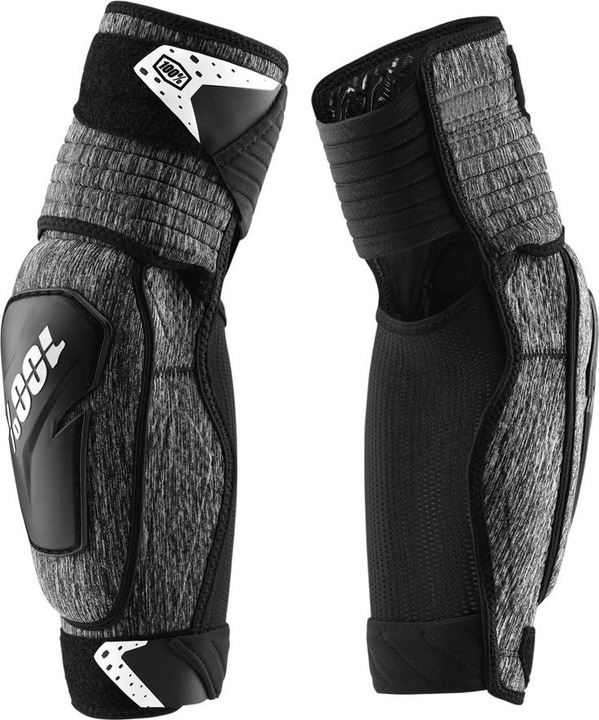 Produktbild 100% PROTECCIONES Fortis Elbow Guards Heather Grey/Black-S/M Ellenbogenschützer, Schwarz, ESTANDAR (S/M, Ellbogenschoner, Einzelstück)