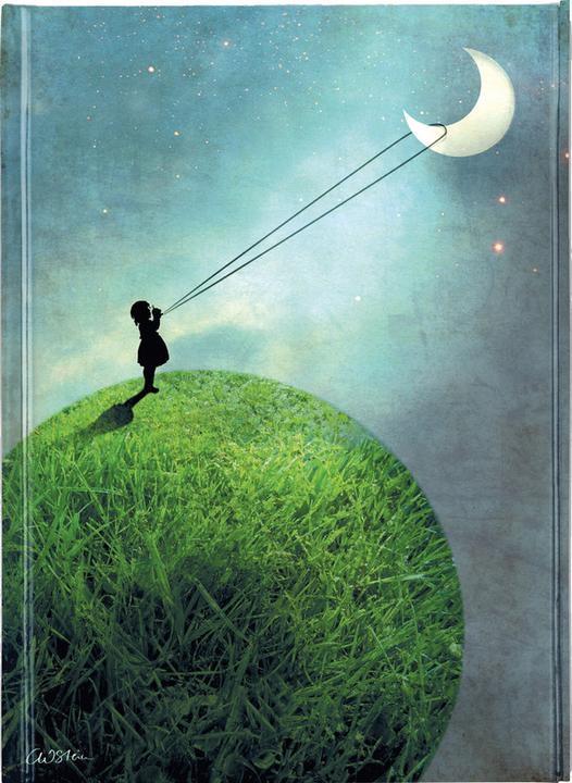 Image du produit Carnet de notes A5 ligné art (A5, À rayures, Couverture rigide)