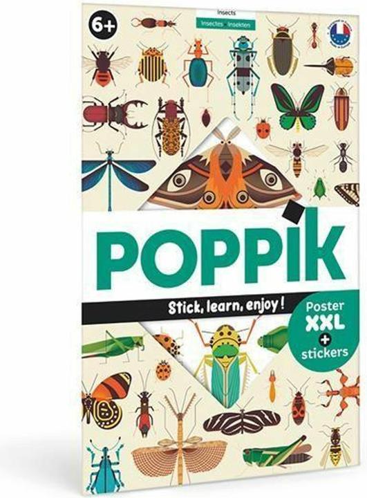 Immagine prodotto Poppik Poster didattico con adesivi Insetti (45 Adesivo)