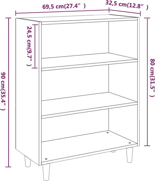 Image du produit vidaXL Sideboard (69.50 x 32.50 x 90 cm)