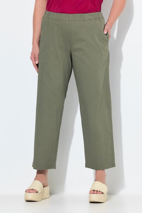 Image du produit Ulla Popken Pantalon chino Ruby 7/8 - taille élastique, jambe droite et large (54)