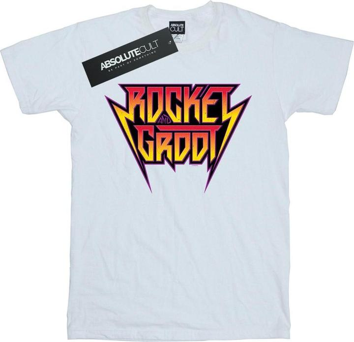 Produktbild Guardians Of The Galaxy Vol. 2 Rocket And Groot Metal Logo TShirt (M)