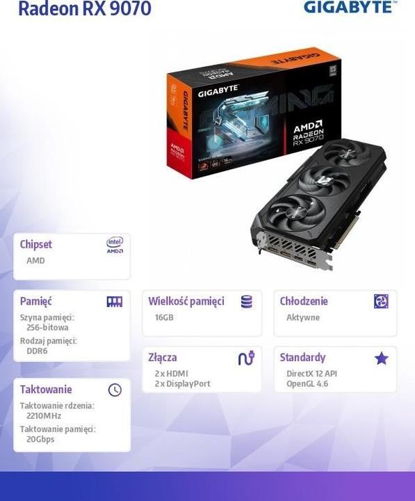 Produktbild Gigabyte Radeon RX 9070 Gaming OC (16 GB)