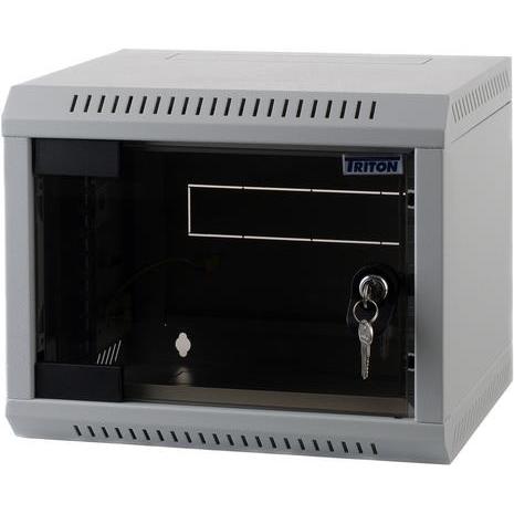 Triton 10" Wandschrank, 4HE, 1 teilig, grau (4 HE, 10 Zoll Rack), Serverschrank, Grau