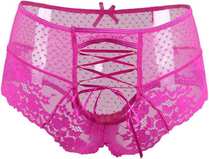 Actual product image Christine Le Duc Slip met Schnürung pink (M, L)