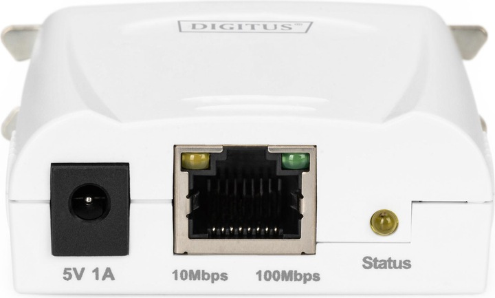 Image du produit Digitus Serveur d'impression Fast Ethernet 1xParallèle 1xRJ-45 avec bloc d'alimentation