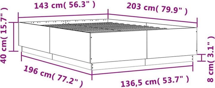 Image du produit vidaXL Bettgestell (140 x 200 cm)