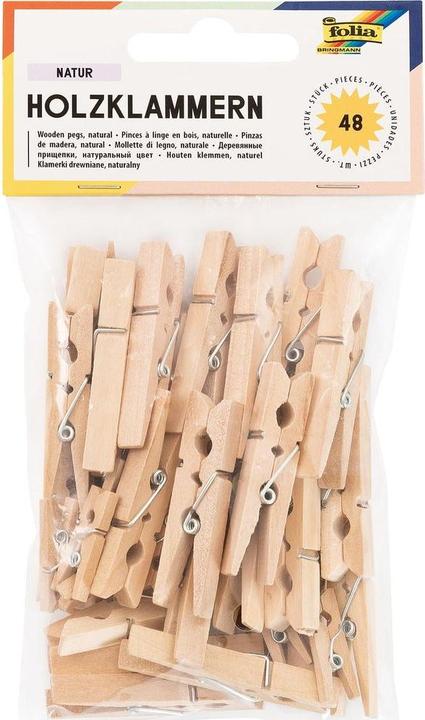 Produktbild Folia Holzklammern (48x)